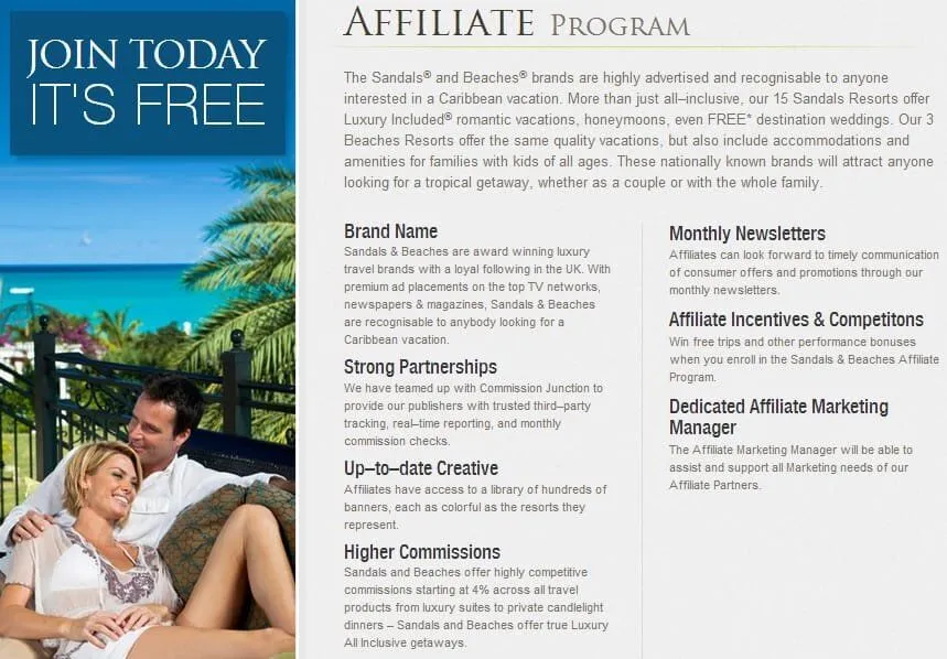 Sandals Resort Affiliate Program